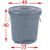 上海垃圾分类垃圾桶大号干垃圾湿垃圾户外圆形咖啡色棕色厨房物业 银灰色50升有盖