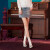 mikibana米可芭娜夏季钉珠设计牛仔半身裙时尚百搭显瘦牛仔短裙Z33JK8661   蓝 L