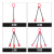 苏墨G80锰钢起重链条吊索具组合吊环双链吊钩吊链吊装货成套专用 2吨0.5米两腿