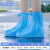 防雨鞋套 高位防水防滑加厚耐磨底雨鞋女款男士鞋套子下雨天中高 A5中筒蓝色 M36-37码