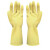 劳保佳 乳胶手套 防护作业手套黄色50双装XL码