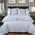 酒店宾馆四件套纯白色贡缎五星级宾馆民宿客房缎条床上用品套件 40支纯白床单款 1.0m（3.3英尺）床