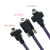 渤海工业相机数据线USB2.0A公转mini迷你带锁固定高柔拖链线屏蔽带磁环屏蔽传输连接线现货定制 紫色高柔 3米
