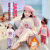 歌珀尼一岁半女孩衣服秋冬套装女童加绒儿童洋气卡通宝宝加厚卫衣保暖 粉色 90cm