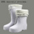 泡沫雨靴夏季男女高筒防水鞋男女水靴厨房防滑耐油食品靴 EVA水靴白色(棉靴) 36