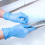 英科医疗 一次性手套合成PVC材质橡胶胶皮防护手套厨房 蓝色100只盒装L码
