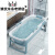 勋狸粑日本进口品质浴盆老人用 大人泡澡桶可折叠加热款洗澡桶沐浴桶长1 蓝色1.2(无盖)