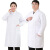 江波（JIANGBO）白大褂加大加肥医生服 工作服 女士长袖薄款 3XL 
