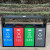 户外分类不锈钢果皮箱三分类环卫小区公园垃圾桶景观 四分类镀锌板
