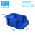 新沭零件盒组合式物料盒货架斜口分类收纳箱螺丝盒元件盒工具盒塑料盒 加厚F0蓝色#155*107*74