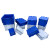 定制 标准可堆式物流箱塑料周转箱塑料储物箱收纳箱有盖物流箱 D箱-翻盖蓝色