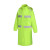 鸣固长款风衣式雨衣大衣 连体连帽安全反光可定制 荧光绿 3XL