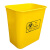 港羿 15L黄色无盖桶 垃圾桶黄色加厚无盖桶污物废物垃圾桶分类桌面无盖桶