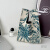 雅悦（YAYUE）小众设计针织包包女新款韩版时尚百搭出街休闲手提包托特包单肩包 孔雀蓝椰子树 34×20cm