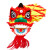 琢玛狮子头舞狮道具醒狮表演全套小狮子南狮耐摔学生幼儿园舞狮头 9寸中国红+狮裤(备注身高)