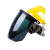 扬笙福电焊面罩安全帽式支架面屏防护冲击头戴式焊帽工专用烧氩弧焊接 黄色安全帽+支架+绿屏