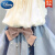 迪士尼（Disney）2024韩版女童中小童夏季儿童无袖衬衫短裙套装女宝宝两件套潮新品 白色无袖上衣+蓝裙子两件套 吊牌140适合140cm