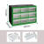 抽屉式元件收纳盒螺丝小配件零件元器件多格收纳柜组合工具a 零件收纳盒 2格绿色 单箱