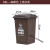 户外垃圾桶大号容量工业分类厨余室外带盖商用大型环卫箱干湿挂车 50L加厚咖啡 湿垃圾