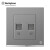 西屋（Westinghouse）二位网络网线信息插座面板W7DN/2_GY 维品系列尊爵灰 网络墙壁暗装86型