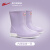 3517 加绒保暖回力雨鞋女时尚款短筒雨靴低帮加绒中筒套鞋外穿水 HXL-013-香芋紫 40