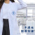 化学实验白大褂实验服学生医女长袖医生工作服室防护服护目镜三 男士纽扣袖[普通面料] XL