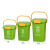 20升垃圾分类垃圾桶厨房手提桶圆桶10L带盖带提手大号厨余餐厨绿 20L方形手提桶绿色