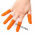 适用一次性手指套耐磨加厚护指护伤防滑橡胶指头保护套指甲防护拇指套 橙色防滑 M/中号 20只装
