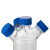 螺口三口/四口流动相液瓶 螺口储液瓶色谱溶剂瓶蓝盖丝试剂瓶HPLC 液相瓶盖 2孔