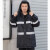 星工（XINGGONG）棉服中长款安保物业机场安检地铁冬季工作服保安棉服反光条 3XL