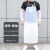 防水防油透明围裙厨房女水产皮工作男大人食堂塑料pvc牛筋胶 透明围裙105*80+套袖(10套装)