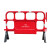 移动水马围挡塑料铁马护栏市政工程施工吹塑围栏交通路障隔离 1.6*1米红色塑料铁马7.5-7.8kg