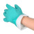 金诗洛 KSL026 加厚丁腈手套 耐酸碱橡胶手套防腐蚀耐油耐磨防滑清洁劳保手套 绿色麻纹