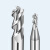 加长铝用圆鼻刀60度3刃钨钢合金牛鼻R角立铣刀4 6 8 10*R0.5 R1 1R0.2*3*4*50-3F