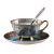 红景树 欧式复古咖啡杯骨瓷杯碟套装英式下午茶杯陶瓷杯子 梦幻之蓝1杯碟勺（快递装）