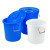 尚留鑫 水桶大号垃圾桶380L白色带桶盖加厚塑料桶环卫圆桶