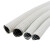 定制包塑金属软管白色蛇皮管阻燃PVC电线电缆保护套管 普通白色12/13mm/100米