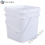 长方形桶加厚水桶储水塑料桶带盖小方桶方型密封桶20kg5升10L 长方形桶-6L-白色 装水12斤