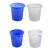 盛富永  塑料水桶 加厚储水圆桶 圆形大容量水桶发酵桶 物业大容量有盖加厚收纳水桶 65L蓝色不带盖ZB1677