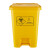 加厚脚踏垃圾桶 小区实验室废物回收箱结实耐用污物桶 黄色20L垃 黄色50L脚踏式