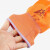 牛郎星劳保手套 胶皮手套耐酸碱防护防滑耐油耐磨柔软舒适PVC手套P538 橙色