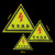 消防标牌闪电标志小心有电高压警示贴三角大号车间验厂电力安全标 有电危险(5张价格) 20x20cm