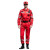 品之德  PF-025救援服应急长袖防静电套装消防户外地震水上救援 上衣加裤子 红色 3XL
