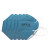 保为康9333 活性炭折叠式防护口罩（耳带式KN90）蓝色 10只/包