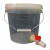 适用加厚塑料透明刻度桶计量储水洗手桶带水放水阀门开关盖 20L透明刻度桶+红色开关出5