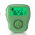 一心计数器夜光可充电数数器客流记数器手按戒指型点数器 迷你款绿色夜光充电断电记忆
