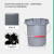 超宝加水带刻度桶10L设备加水桶14升方口长嘴塑料提水桶 灰色水桶14L1个+水瓢随机颜色1个