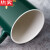 欧洲品质马克杯带盖勺咖啡杯家用情侣男生大容量茶杯女办陶瓷 经典绿-礼盒+杯+盖+不锈钢勺 联 0ml