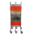 不锈钢伸缩围栏可移动片式围栏电力施工伸缩围栏反光安全隔离护栏 高1.2米*7米长  红色 加厚型
