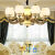 豪华欧式全铜玉石客厅吊灯美式大气别墅复式楼大厅餐厅卧室书房灯 2头 玻璃灯罩